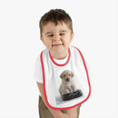 Baby Contrast Trim Jersey Bib