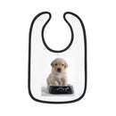 Baby Contrast Trim Jersey Bib