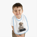 Baby Contrast Trim Jersey Bib